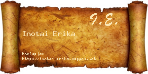 Inotai Erika névjegykártya